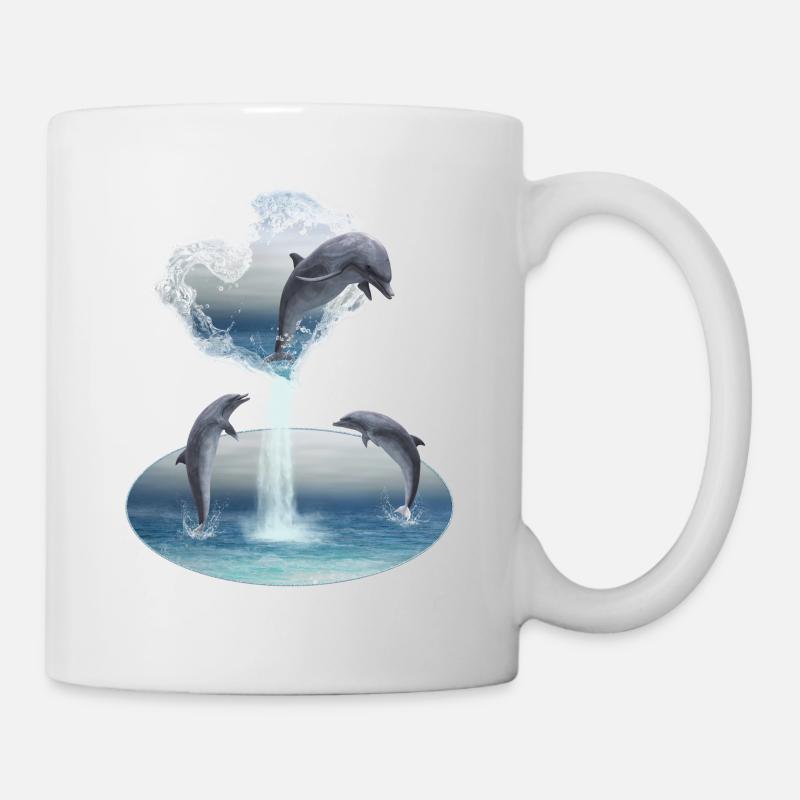 Le Coeur De Les Dolphins - Mug blanc - blanc