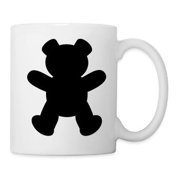 Ours ours en peluche / teddy (1c) - Mug blanc - blanc - Droite