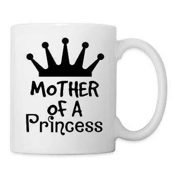 Mutter Prinzessin Mama Tochter Kind Muttertag - Tasse - Weiß - Rechts