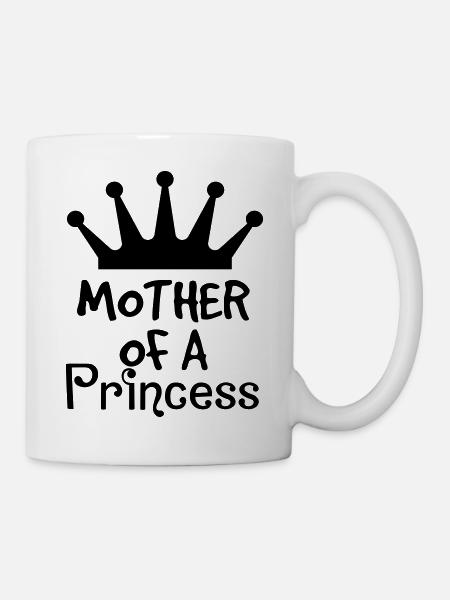 Mutter Prinzessin Mama Tochter Kind Muttertag - Tasse - Weiß