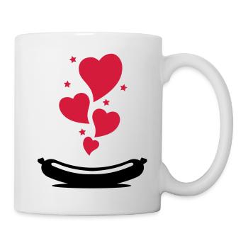 love_wurst_f2 - Tasse - Weiß - Rechts