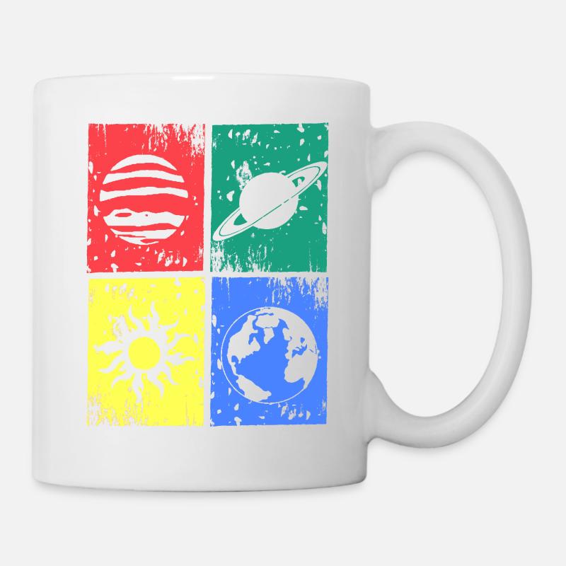 Univers planète soleil couleur de la terre - Mug blanc - blanc
