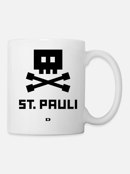 A-207 St. Pauli Totenkopf - Tasse - Weiß
