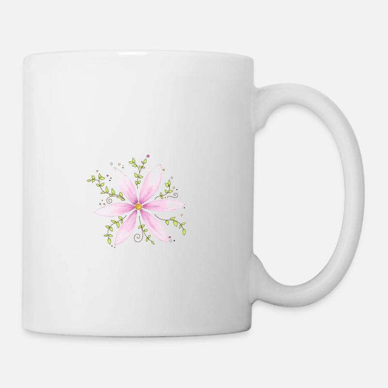 Flower Power weiß - Tasse - Weiß