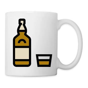 Whiskey bottle, whiskey bottle - Mug - white - Right