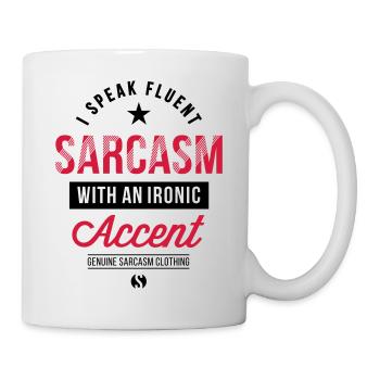 I speak fluent sarcasm - genuine sarcasm clothing - Mug - white - Right