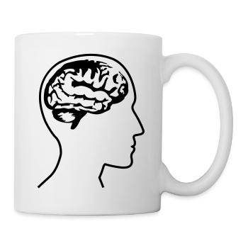 brain_head___f1 - Mug blanc - blanc - Droite