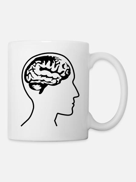 brain_head___f1 - Tasse - Weiß