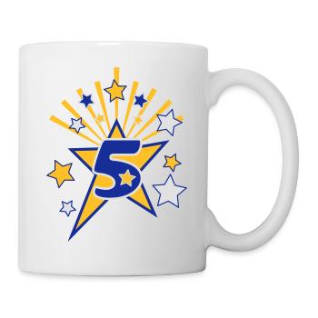 BirthdayStar5 - Tasse - Weiß - Rechts
