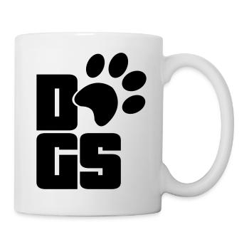 Hundepfote Geschenkidee - Tasse - Weiß - Rechts