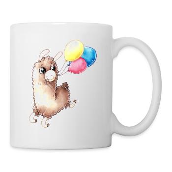 Geburtstags Alpaka - Tasse - Weiß - Rechts