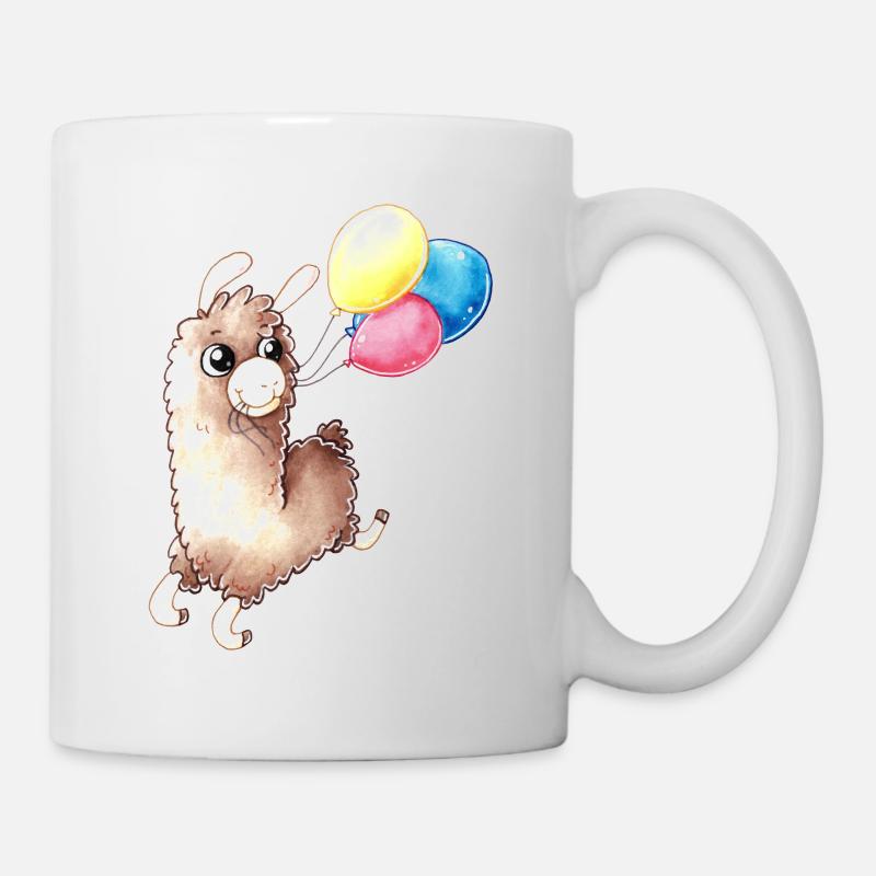 Geburtstags Alpaka - Tasse - Weiß