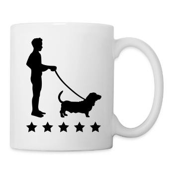 gassi_gehen_sterne_c1 - Tasse - Weiß - Rechts