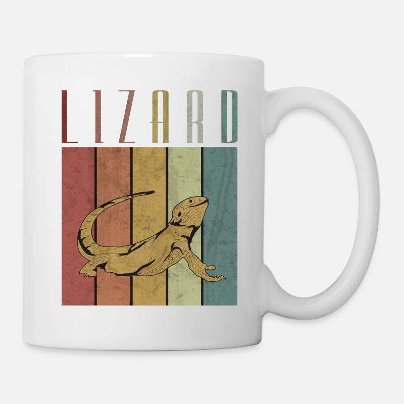 Eidechse - Tasse - Weiß