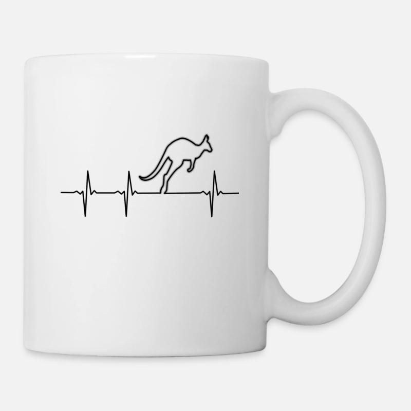 Battement de coeur de kangourou - Mug blanc - blanc