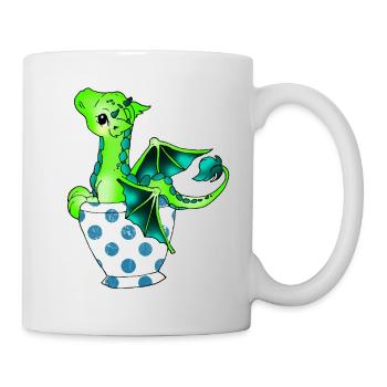 Dragon in the cup Mythical creature - Mug - white - Right