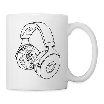 Kopfhörer - Tasse - Weiß - Rechts