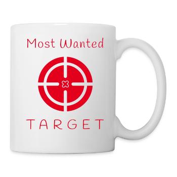 Most wanted Target Meistgesuchtes Ziel - Tasse - Weiß - Rechts