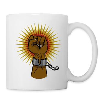 Black Power Faust - Tasse - Weiß - Rechts