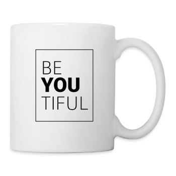 Beyoutiful Be You Wort Schön Geschenkidee Coole - Tasse - Weiß - Rechts