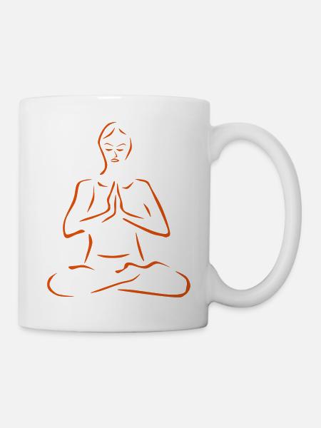 Femme de méditation - Cadeau - Mug blanc - blanc