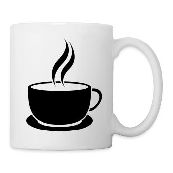 Cafe-Tasse - Tasse - Weiß - Rechts