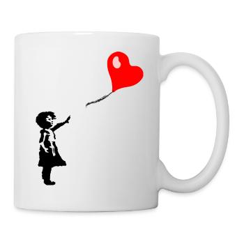 Ballon Kind - Tasse - Weiß - Rechts