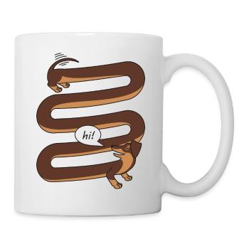 Dackel - Tasse - Weiß - Rechts