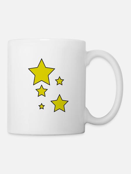 Étoile jaune - Mug blanc - blanc