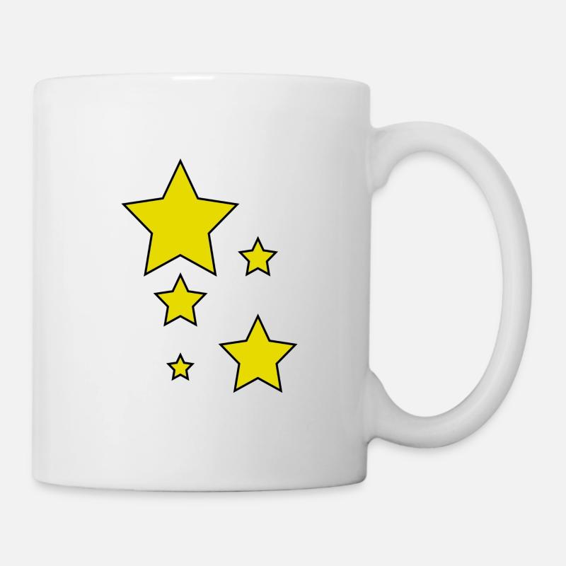 Stern Gelb - Tasse - Weiß