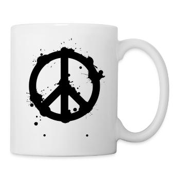 Peace sign - peace symbol - Mug - white - Right