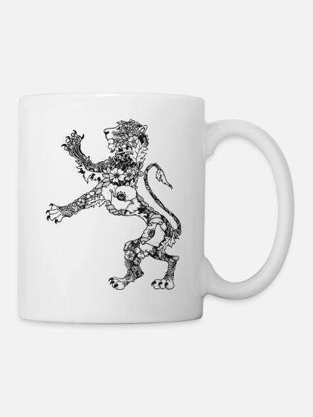 Wappen Löwe - Tasse - Weiß