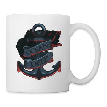 Ocean Deep Anker - Tasse - Weiß - Rechts