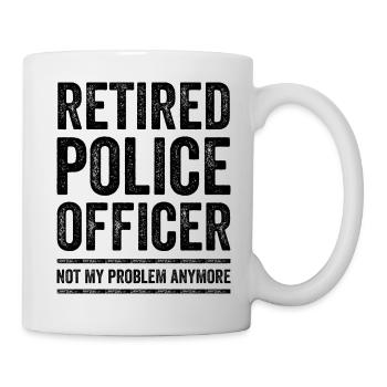 RETIRED POLICE OFFICER COP in pension pension - Mug - white - Right