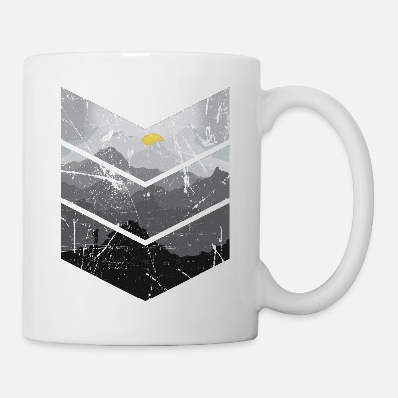 Vintage Berge - Tasse - Weiß