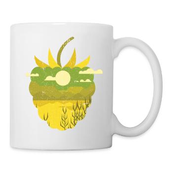 Vintage panoramic raspberry - Mug - white - Right