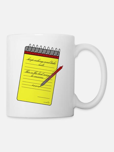 Notepad and pencil - Mug - white