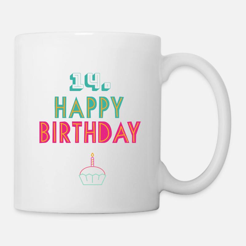 Joyeux anniversaire 14 - Mug blanc - blanc