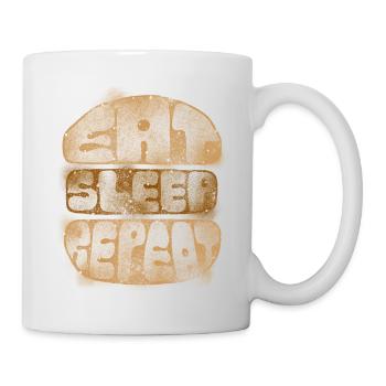 Burger Eat Sleep Repeat - Mug - white - Right