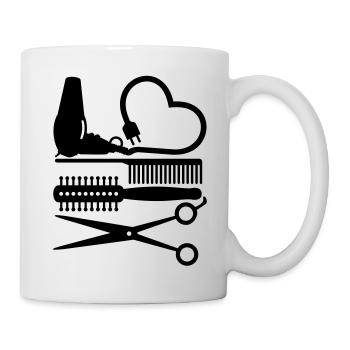 outils Outils coiffeur / coiffure (salon de - Mug blanc - blanc - Droite