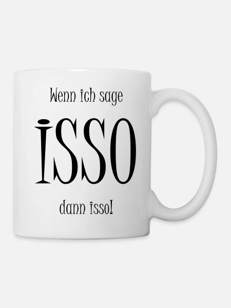 Isso! Lettering in black - saying - Funny - Mug - white