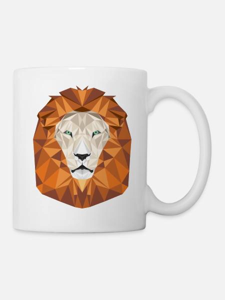 Tête de lion. Tête de lion - Mug blanc - blanc