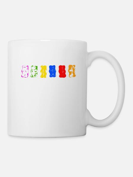 Gummibärchen - Süßigkeit - Geschenkidee - Tasse - Weiß
