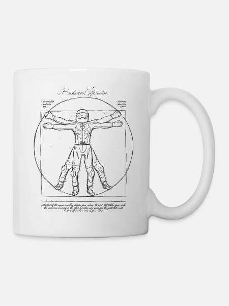 Bikerus vitruvian - Mug blanc - blanc