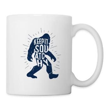 Bigfoot Sasquatch Yeti Hiking Camping Gift - Mug - white - Right
