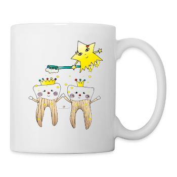 Gesunde Zähne - Tasse - Weiß - Rechts