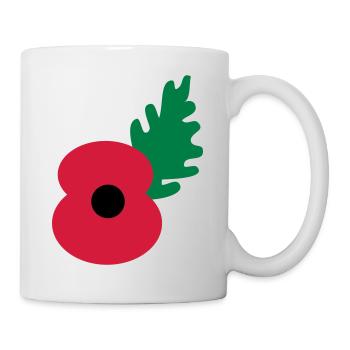 poppy flower by_patjila - Mug - white - Right