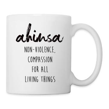 Ahimsa - Tasse - Weiß - Rechts