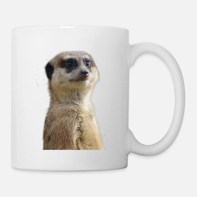 Erdmännchen Foto - Tasse - Weiß