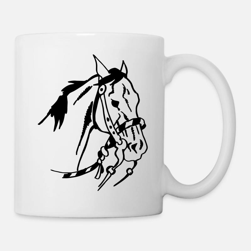 Cheval Western - Mug blanc - blanc